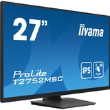iiyama ProLite T2752MSC-B1 computerskærm 68,6 cm (27") 1920 x 1080 pixel Fuld HD LED Berøringsskærm Sort, LED-skærm Sort (mat), 68,6 cm (27"), 1920 x 1080 pixel, Fuld HD, LED, 5 ms, Sort