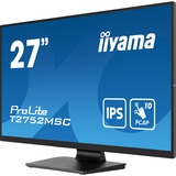 iiyama ProLite T2752MSC-B1 computerskærm 68,6 cm (27") 1920 x 1080 pixel Fuld HD LED Berøringsskærm Sort, LED-skærm Sort (mat), 68,6 cm (27"), 1920 x 1080 pixel, Fuld HD, LED, 5 ms, Sort