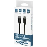 Ansmann USB Type-C til Type-C data- og opladningskabel Sort