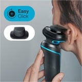 Braun Series 5 51-M1200s barbermaskine til ham Folie shaver Trimmer Sort, Blå Sort/Turkis, Folie shaver, Sort, Blå, AutoSense, Knapper, Batteri, Lithium-Ion (Li-Ion)
