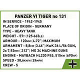 COBI Panzer VI Tiger I no 131, Bygge legetøj 