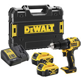 DEWALT Batteri slagboremaskine DCD709M2T-QW, 18 Volt, Slagborer skruemaskine Gul/Sort