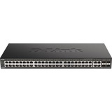 D-Link DGS-2000-52 netværksswitch Administreret L2/L3 Gigabit Ethernet (10/100/1000) 1U Sort Administreret, L2/L3, Gigabit Ethernet (10/100/1000), Fuld duplex, Stativ-montering, 1U