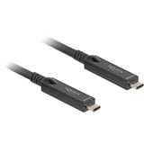 DeLOCK Aktivt optisk USB-C 8K video + data + PD kabel Sort