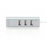 Digitus 3-port USB Type-C hub, Docking station Sølv/Hvid