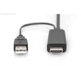 Digitus AK-330111-020-S, Kabel Sort