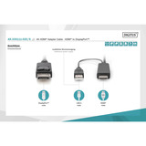 Digitus Adapterkabel HDMI > DisplayPort, UHD 4K Sort