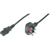 Digitus Britisk netledning, Kabel Sort