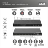 Digitus HDMI Matrix Switch / Multi-Viewer 4x2, HDMI switch 