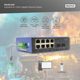 Digitus Industriel 8+2-port Gigabit Ethernet, Switch 