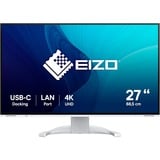 EIZO FlexScan EV2740X-WT computerskærm 68,6 cm (27") 3840 x 2160 pixel 4K Ultra HD LCD Hvid, LED-skærm Hvid, 68,6 cm (27"), 3840 x 2160 pixel, 4K Ultra HD, LCD, 5 ms, Hvid