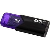 Emtec Click Easy USB-nøgle 128 GB USB Type-A 3.2 Gen 1 (3.1 Gen 1) Sort, Violet, USB-stik Violet/Sort, 128 GB, USB Type-A, 3.2 Gen 1 (3.1 Gen 1), 20 MB/s, Uden hætte, Sort, Violet