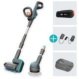 GARDENA Batteri-multirengøringsmiddel AquaBrush Universal 18V P4A, Hårdt gulv rengøringsmiddel grå/Turkis