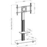 HAGOR HP-Stand 55 139,7 cm (55") Sort, Stand system Sort, 50 kg, 94 cm (37"), 139,7 cm (55"), 200 x 200 mm, 700 x 400 mm, -5 - 15°