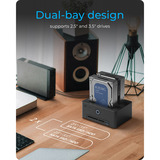 ICY BOX IB-1233CL-CR USB 3.2 Gen 1 (3.1 Gen 1) Type-A Sort, Docking station Sort, HDD, SSD, SATA, 2.5,3.5", USB 3.2 Gen 1 (3.1 Gen 1) Type-A, Sort, 5 Gbit/sek.