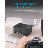 ICY BOX IB-1233CL-CR USB 3.2 Gen 1 (3.1 Gen 1) Type-A Sort, Docking station Sort, HDD, SSD, SATA, 2.5,3.5", USB 3.2 Gen 1 (3.1 Gen 1) Type-A, Sort, 5 Gbit/sek.