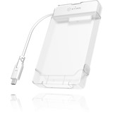 ICY BOX IB-AC703-C HDD/SSD kabinet Gennemsigtig, Hvid 2.5", Drev kabinet Hvid/gennemsigtig, HDD/SSD kabinet, 2.5", Serial ATA III, Hot-swap, USB-tilslutning, Gennemsigtig, Hvid