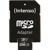 Intenso microSD Karte UHS-I Premium 256 GB Klasse 10, Hukommelseskort Sort, 256 GB, MicroSD, Klasse 10, UHS-I, 90 MB/s, Class 1 (U1)