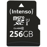 Intenso microSD Karte UHS-I Premium 256 GB Klasse 10, Hukommelseskort Sort, 256 GB, MicroSD, Klasse 10, UHS-I, 90 MB/s, Class 1 (U1)