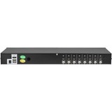 Inter-Tech AS-9108HA KVM Switch Stativ-montering Sort, KVM-switchen 4096 x 2160 pixel, 4K Ultra HD, Stativ-montering, Sort