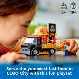 LEGO City Burgervogn, Bygge legetøj Byggesæt, 5 År, Plast, 194 stk, 372 g