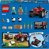 LEGO City Rød traktor med anhænger og får, Bygge legetøj Byggesæt, 4 År, Plast, 116 stk, 260 g
