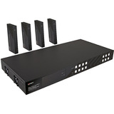 Lindy 150m Cat.6 4x4 HDMI 4K60 HDBaseT Matrix Extender, HDMI splitter Sort