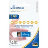 MediaRange USB Nano 8 GB, USB-stik Blå