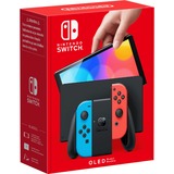 Nintendo Switch OLED bærbar spilkonsol 17,8 cm (7") 64 GB Berøringsskærm Wi-Fi Blå, Rød, Håndholdt konsol Neon-rød/Neon-blå, Nintendo Switch, NVIDIA Custom Tegra, Blå, Rød, Analog/digital, Hjemknap, Afbryderknap, Knapper