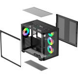 Ocypus Iota-C70-BKD400CD-GL, Towerkabinet Sort