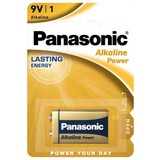 Panasonic 6LR61APB Engangsbatteri 6LR61 Alkaline Engangsbatteri, 6LR61, Alkaline, 9 V, 1 stk, Sort, Guld