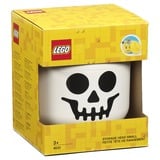 Room Copenhagen LEGO Storage Head "Skelet" mini, Opbevaringsboks Hvid/Sort