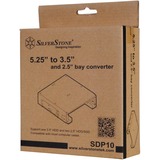 SilverStone SDP10 HDD bur, Monteringsrammen Sort, HDD bur, Stål, Sort, 13,3 cm (5.25"), 148 mm, 152,8 mm, Detail