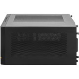 SilverStone SUGO 14 Terning Sort, Towerkabinet Sort, Terning, PC, Sort, Mini-DTX, Mini-ITX, Plast, Stål, 24 cm