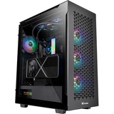 Thermaltake CA-1T4-00M1WN-02 computeretui Midi Tower Sort, Towerkabinet Sort, Midi Tower, PC, Sort, ATX, micro ATX, Mini-ITX, SPCC, 17 cm