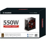 Xilence Performance A+ XN215 enhed til strømforsyning 550 W 20+4 pin ATX ATX Sort, PC strømforsyning Sort, 550 W, 200 - 240 V, 50 Hz, 10 A, Aktiv, 105 W