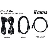 iiyama ProLite XUB2497HSN-W2 computerskærm 60,5 cm (23.8") 1920 x 1080 pixel Fuld HD LED Hvid, LED-skærm hvid (mat), 60,5 cm (23.8"), 1920 x 1080 pixel, Fuld HD, LED, 1 ms, Hvid