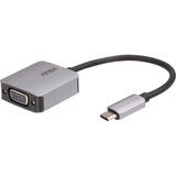 ATEN UC3002A-AT videokabel adapter USB Type-C VGA (D-Sub) Sort, Sølv grå/Sort, USB Type-C, VGA (D-Sub), Hanstik, Hunstik, Lige, Lige