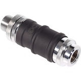 Alphacool ES Schnellverschluss BLH1A PushIn Sæt IG-IG med skotgennemføring, Forbindelse Sort (mat)/Chrome
