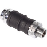 Alphacool ES Schnellverschluss BLH1A PushIn Sæt IG-IG med skotgennemføring, Forbindelse Sort (mat)/Chrome