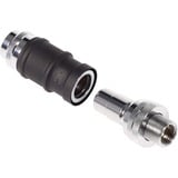 Alphacool ES Schnellverschluss BLH1A PushIn Sæt IG-IG med skotgennemføring, Forbindelse Sort (mat)/Chrome