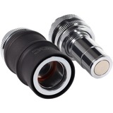 Alphacool ES Schnellverschluss BLH1A PushIn Sæt IG-IG med skotgennemføring, Forbindelse Sort (mat)/Chrome