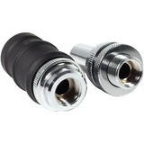 Alphacool ES Schnellverschluss BLH1A PushIn Sæt IG-IG med skotgennemføring, Forbindelse Sort (mat)/Chrome