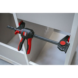 BESSEY 2x enhånds bordklemme med drejeligt håndtag (EZR360-15SET), Skruetvinge Sort/Rød