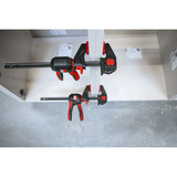 BESSEY 2x enhånds bordklemme med drejeligt håndtag (EZR360-15SET), Skruetvinge Sort/Rød