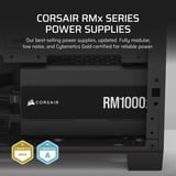 Corsair RM1000x (2024) Renoveret, PC strømforsyning Sort