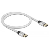 DeLOCK 85365 HDMI-kabel 0,5 m HDMI Type A (Standard) Sølv Sølv, 0,5 m, HDMI Type A (Standard), HDMI Type A (Standard), 3D, 48 Gbit/sek., Sølv