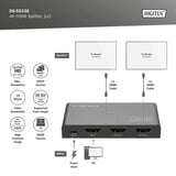 Digitus 4K HDMI Splitter, 1x4 Sort