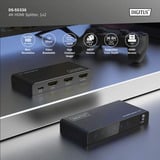Digitus 4K HDMI Splitter, 1x4 Sort