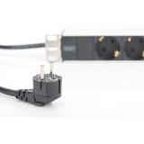 Digitus 8-Outlet strip, Strømskinne Sort/aluminium, Sort, 2 m, Kina, 50 - 60 Hz, 8 AC stikkontakt(er), 16 A